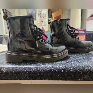 Dr. Martens Shiny Black Kids Boots